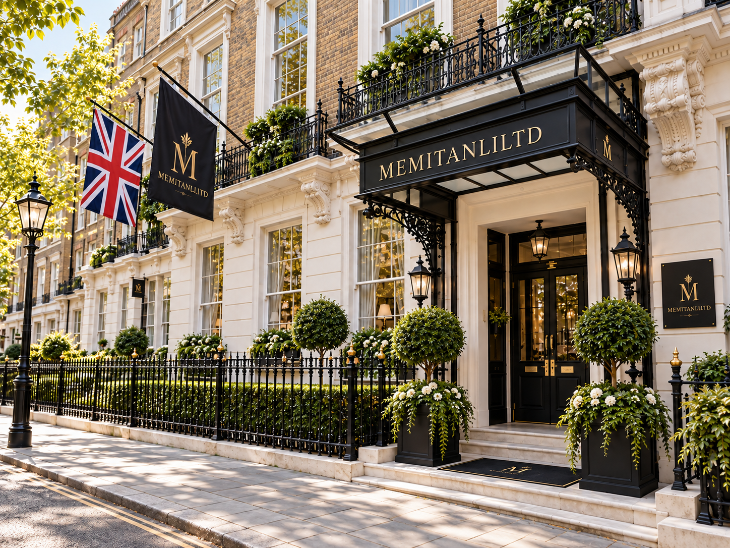 MEMITANLI LTD entrance on a classic London street.